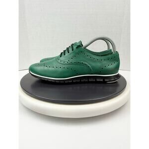 Cole Haan Zerogrand Wingtip Women’s Size 8.5 B Oxfords Derby Green Shoes